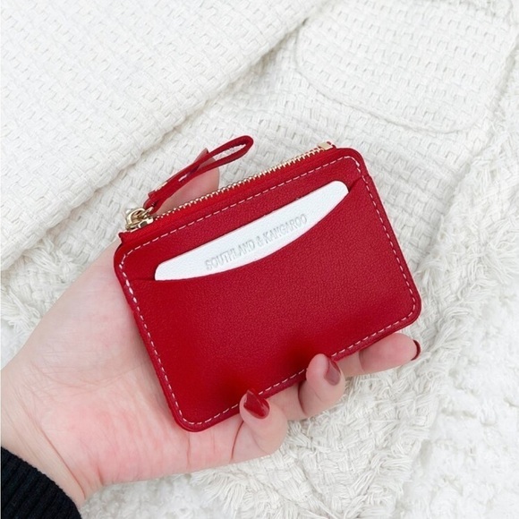 Handbags - ⚠️Clearance Red Minimalistic Slim Wallet / Cardholder